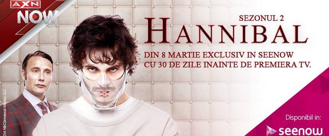 Concurs: serialul Hannibal de pe AXN NOW îți aduce un voucher Seenow de 20 de euro