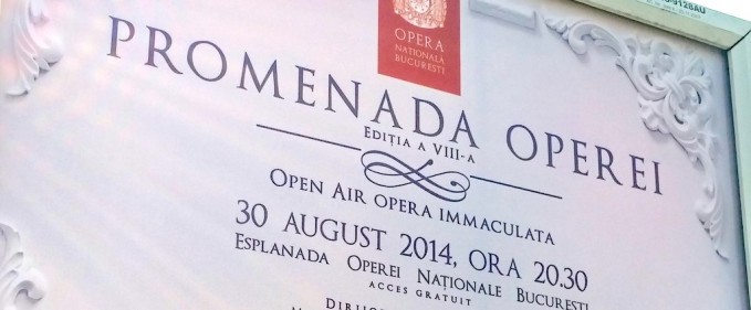 Promenada Operei – sâmbătă 30 august, intrare gratuită