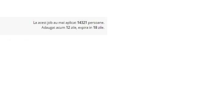 “La acest job au mai aplicat 14.321 persoane”