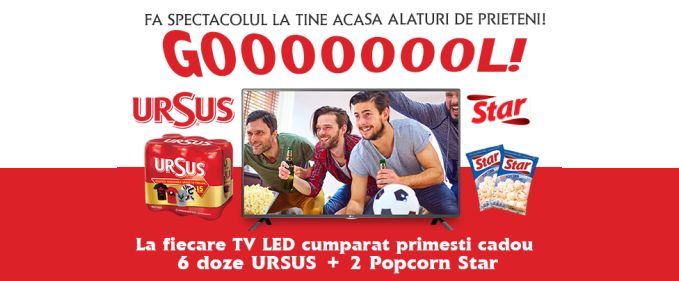 Bere și popcorn cadou cu orice televizor