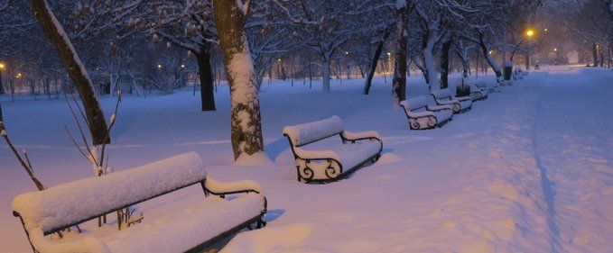 O tură prin cartier și parc în prima zi de ninsoare puternică