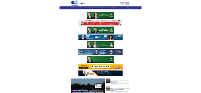 Câte bannere electorale poți pune pe un site? Pe toate, dovedește un site din Buzău